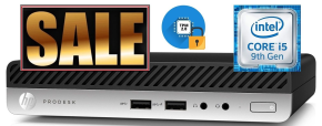 HP Prodesk 400 G5 mini| i5-9500T  "hexa core" | 16GB | 256GB SSD | Windows 11 PRO